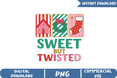 Sweet But Twisted Christmas Sublimation,Christmas Png Product Image 1