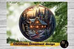 Christmas House Ornament Sublimation,3d Christmas Ornament Product Image 1