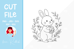 Easter SVG Line Art Cut File Product Image 1