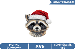 Adorable Christmas Animal Sublimation, Christmas Png Product Image 1