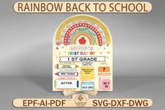 Personalized Rainbow Back To School Sign Svg Product Image 1