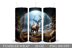 3D Deer Tumbler Design. Deer Tumbler Sublimation Product Image 1