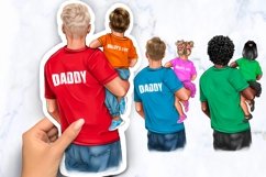 Family clipart, dad with son or daughter Product Image 1