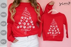 Christmas Tree With Paws SVG Cut Files/ Christmas SVG Design Product Image 1