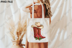 Christmas Cowgirl Boots Clipart PNG Product Image 3