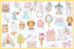 Princess clipart, cute princess themed pictures in PNG Product Image 2