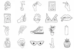 Cannabis SVG/PNG files, Weed svg, Stoner svg, Marijuana svg Product Image 2