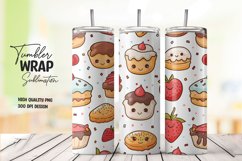 Cookies pattern tumbler wrap sublimation Product Image 1