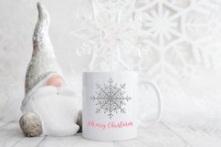 Silver snowflakes Christmas clipart, Winter snow png Product Image 2