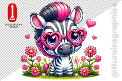 Cute Zebra Clipart - PNG File Product Image 2