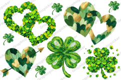 St. Patrick’s Day Heart Brushstroke PNG, St. Patrick’s Day Product Image 1