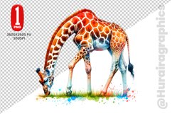 Cute Girraffe Clipart - PNG File Product Image 1
