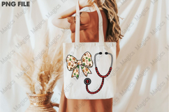 Christmas Nurse Bow PNG Product Image 3