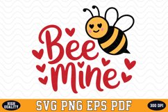 Bee Mine Valentine&#039;s Day SVG | SVG Cut files Product Image 1