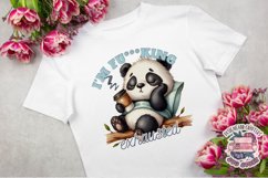 Sarcasm Sublimation design Funny Quote Animal Tired Panda Product Image 3