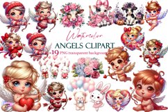 Valentines angel Clipart. Love png Product Image 1