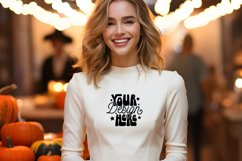 Gildan 18000 Black Mockup, Halloween Gildan 18000 Mockup Product Image 1