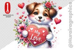 Cute Dog Clipart - PNG File Product Image 1