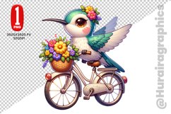Cute Humming Bird Clipart - PNG File Product Image 1