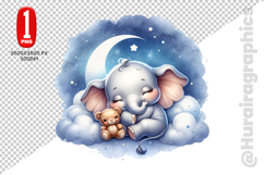 Cute Elephant Clipart - PNG File Product Image 2