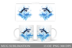 Dolphin Mug Sublimation. Sea Mug Sublimation Product Image 1