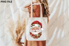 Patchwork Quilted Santa Christmas PNG Product Image 3