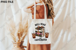 Well Read and Caffeinated Book Stack PNG Product Image 3