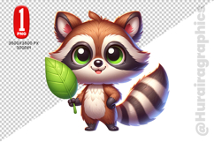 Cute Raccon Clipart - PNG File Product Image 2