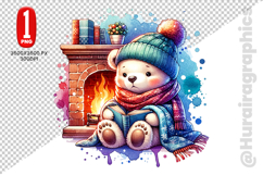 Cute Bear Clipart - PNG File Product Image 1