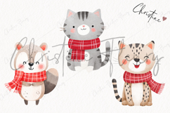 Cute Fall Animals With Scarf | Fall PNG Product Image 3