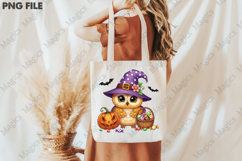 Halloween Owl PNG with Witch Hat Product Image 3