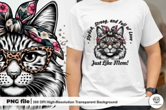 Stylish Cat Mom Illustration Bundle Mother&#039;s Day Sublimation Product Image 3