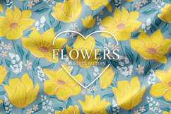 Seamless Flower Pattern for Fabric and Digital Paper Product Image 1