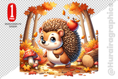 Hedgehog Clipart - PNG File Product Image 1