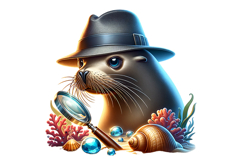 Cute Sealion Clipart - PNG File Product Image 1
