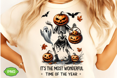 Creepy Halloween Sublimation Bundle, Skeleton Halloween PNG Product Image 9