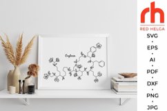 Floral Molecules SVG, Flower Chemical Structures Cut File Product Image 3