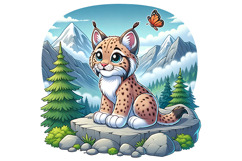 Cute Lynx Clipart - PNG File Product Image 2