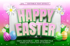 happy easter 3d text effect and editable text effect Product Image 1