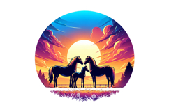 Cute Horse Clipart - PNG File Product Image 2