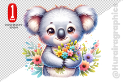 Cute Koala Clipart - PNG File Product Image 1