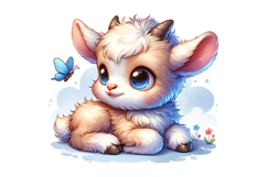 Cute Goat Clipart - PNG File Product Image 2