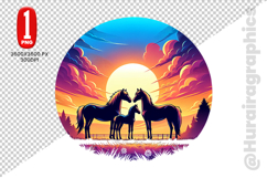 Cute Horse Clipart - PNG File Product Image 1