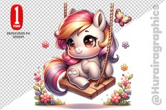 Cute Horse Clipart - PNG File Product Image 1