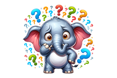 Cute Elephant Clipart - PNG File Product Image 2