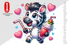 Cute Zebra Clipart - PNG File Product Image 2