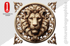 Cute Lion Clipart - PNG File Product Image 2