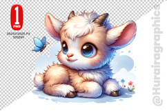 Cute Goat Clipart - PNG File Product Image 1