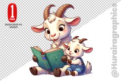 Cute Goat Clipart - PNG File Product Image 1