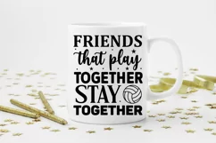 Friends that play together SVG, Volleyball SVG Design Product Image 2